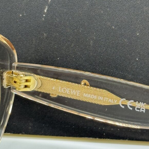 NEW LOEWE LW50088I 057 WOMEN EYEGLASSES TRANSPARENT BEIGE LOEWE EYEWEAR - Picture 8 of 10